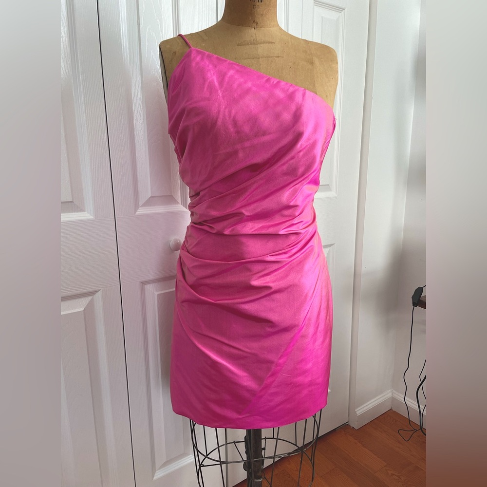 Vintage 100% Thai Silk One-Strap Marisa Baratelli cocktail dress - size 8